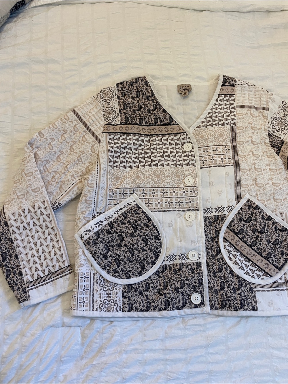 Patchwork Button-Jacket - Picture 3 of 6
